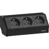 EVOline Steckdosenelement 3 x Schuko schwarz