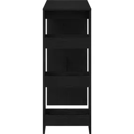 vidaXL Bartisch mit Regal 90 x 40 x 103,5 cm Schwarz Eichen-Optik