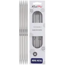 KnitPro Nova Metall Strumpfnadeln 15cm und 20cm, 5, 50mm / 20cm (10112)