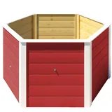 Weka Hochbeet Element 120 x 120 x 69 cm Rot
