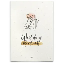 mrs. RIDE Strohpapier-Postkarten pferdienst