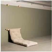 Karup Design Schlafsofa Hooked Sofa Bed / Sleeper Chair – Sitz- oder Schlafplatz, platzsparend, Futonmatratze, wandmontiert, Halterung aus FSC®-Massivholz beige 75 cm x 12 cm x 200 cm