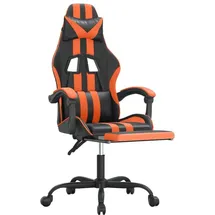 vidaXL Gaming-Stuhl mit Fußstütze Schwarz und Orange PC