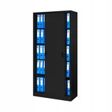 Jan Nowak Aktenschrank Büroschrank 185 x 90 x 40 cm Schwarz