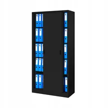Jan Nowak Aktenschrank Büroschrank 185 x 90 x 40 cm Schwarz