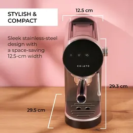 chiato Luna Style Siebträgermaschine silber