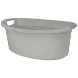 branq home essential BranQ Cotton Wäschewanne Wäschekorb 40L Waschbehälter Für Badezimmer (Hellgrau)