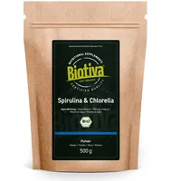 Biotiva Chlorella & Spirulina Pulver Mischung Bio 500 g