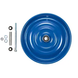 Non-branded 2 Stück Scheibenrad Anhänger Handwagen Laufrad 12 1/2 Zoll Stahl Rad Wippchen DDR Seifenkiste Blau