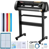 Vevor Vinyl Schneideplotter 720 mm SignMaster Bodenständer, Schnittkraft 10-500 g, Schrittmotor, fünf Vinylrollen, 16 MB, 13,5 kg, Schwarz, 95 x 52 106 cm