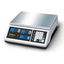 CAS Waage ERJ,  preisrechnend, Ladenwaage, GEEICHT, Wägebereich max 15 kg,  Ablesbarkeit 2g
