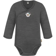 normani Outdoor Sports Baby Merino Wickelbody Langarm Kaitaia in Anthrazit | Gr.: 68