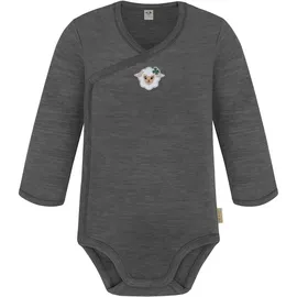 normani Outdoor Sports Baby Merino Wickelbody Langarm Kaitaia in Anthrazit | Gr.: 68