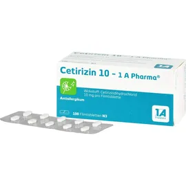 1 A Pharma Cetirizin 10 - 1 A Pharma Filmtabletten
