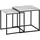 FineBuy Beistelltisch 2er Couchtisch Set Marmor Optik Weiß Wohnzimmertisch