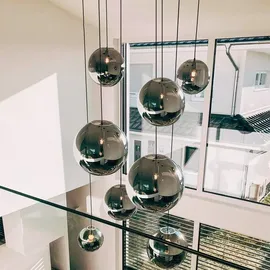 s.luce Orb 8-flg. E27 60 cm Rund Gold Verlauf/Rauch/Schwarz