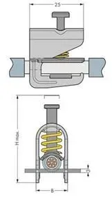 Wago 791-107 Schirmanschlussklemme, kontaktierbarer Schirmdurchmesser, 15 mm bis 65 mm, H max. 40 mm, 10 mm breit 791107