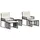 vidaXL Gartenlounge Set 11-tlg. Schwarz