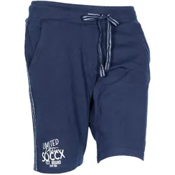 SOCCX Damen Freizeit-Shorts kurze Baumwoll-Hose Sommer-Shorts 3643388_2007 Blau - L