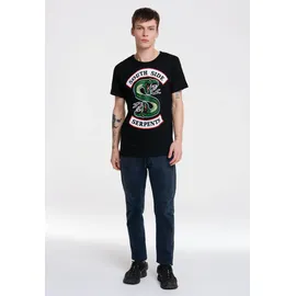 LOGOSHIRT T-Shirt LOGOSHIRT "Riverdale - South Side Serpents", Herren, Gr. XS, schwarz, 100% Baumwolle, bedruckt, normal, Rundhals, Shirts T-Shirt, mit South Side Serpents-Motiv