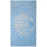 VOSSEN Flow Strandtuch 100 x 180 cm blau