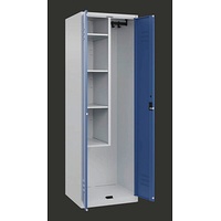 CP Putzmittelschrank Classic Plus 080100-00 S10018 fernblau, lichtgrau 60,0 x 50,0 x 185,0 cm, aufgebaut