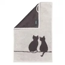 CAWÖ Cute Cats Edition Gästehandtuch 30 x 50 cm grau