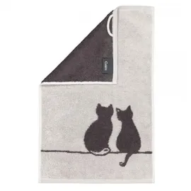 CAWÖ Cute Cats Edition Gästehandtuch 30 x 50 cm grau