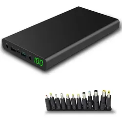 XORO MPB 3000 Mobile Powerbank, 30.000mAh Li-Ionen Technologie, USB 2.0 und USB 3.0 Anschluss, TYP-C Anschluss, 12/16/19 Volt Anschluss, Statusanzeige
