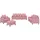 vidaXL Sofagarnitur Samt 2-Sitzer + 3-Sitzer Rosa