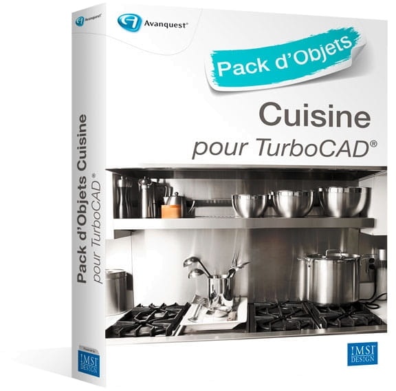 Pack d'objets 3D pour TurboCAD : Cuisine, Français