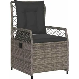 vidaXL Garten Essgruppe 5 pcs Grau Poly-Rattan