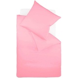 fleuresse Bettwäsche »Colours«, in weicher Interlock Jersey Qualität aus 100% Baumwolle, Bett- und Kopfkissenbezug mit Reißverschluss, STANDARD 100 by OEKO-TEX® zertifiziert, pink