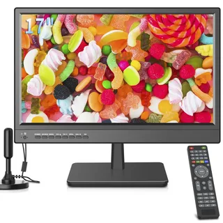 ZOSHING TV 17 Zoll,Small TV-Built Digital Tuner Receiver-HDMI-USB Input,Perfect for Camping,Motorhome/Truck/Garden,AC/12 V Car Adapter