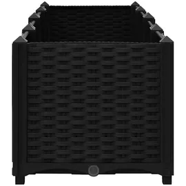 vidaXL Hochbeet 160 x 40 x 34,7 cm Schwarz