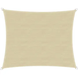 WINDHAGER Sonnensegel Capri Rechteck 3 x 4 m, Sonnenschutz für Garten & Terrasse, UV-und witterungsbeständig, Champagner,