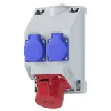 PC ELECTRIC 16081552 Steckdosen-Verteiler Grau, Blau, Rot