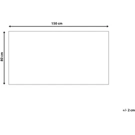 Beliani Teppich ALIAGA Braun 80 x 150 cm Echtleder