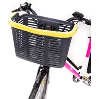 Urban Prime Fahrradkorb, vorne, hergestellt in Italien, Unisex, Erwachsene, Schwarz und Gelb
