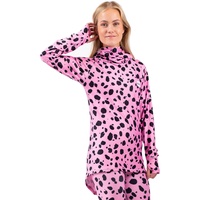 Eivy Damen Icecold Gaiter Top Yoga Shirt, Pink Cheetah, L EU