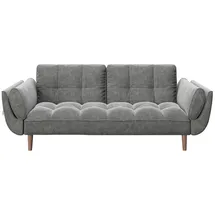 Playboy Schlafsofa Samt 2-Sitzer Grau