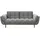 Playboy Schlafsofa Samt 2-Sitzer Grau
