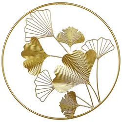 Wandobjekt Blume BISMUTH Metall Gold 45 cm