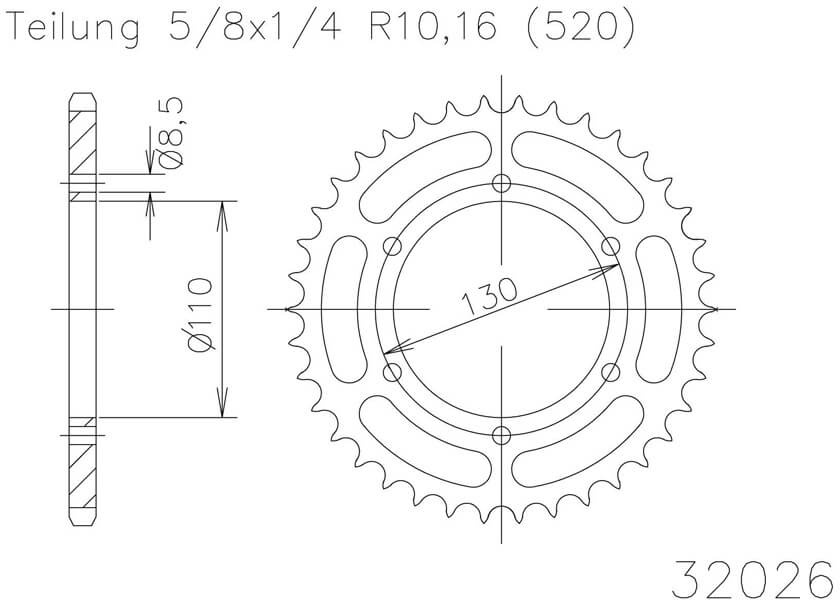 ESJOT Sprocket, 45 tanden