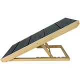 UISEBRT Hundetreppe Klappbar Hunderampe Haustiertreppe aus Holz Tiertreppe mit Anti-rutsch Einsatz, Petwalk Hundeleiter Auffahrrampe Für Haustiere bis zu 100 kg