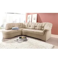 DOMO collection Ecksofa »Papenburg L-Form«, mit Ottomane, wahlweise mit Bettfunktion beige