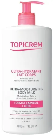 Topicrem Ultra-Hydratant Körpermilch Empfindliche Und Trockene Haut Pumpflasche 1000ml