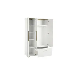 Paidi Kleiderschrank Enie 123,5 x 200,4 x 55,6 cm Eiche massiv weiß