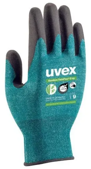 UVEX Schnittschutz-Handschuh Bamboo TwinFlex D xg Gr. 9 Schaum grün 6009.0