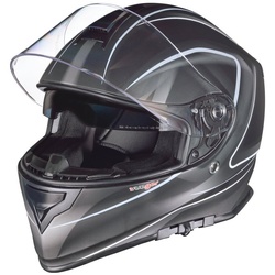 rueger-helmets Motorradhelm »RT-824 Integralhelm Motorradhelm Kinderhelm Motorrad Integral Roller Helm GebissRT-824 LNP-GY XL« XL (61-62)
